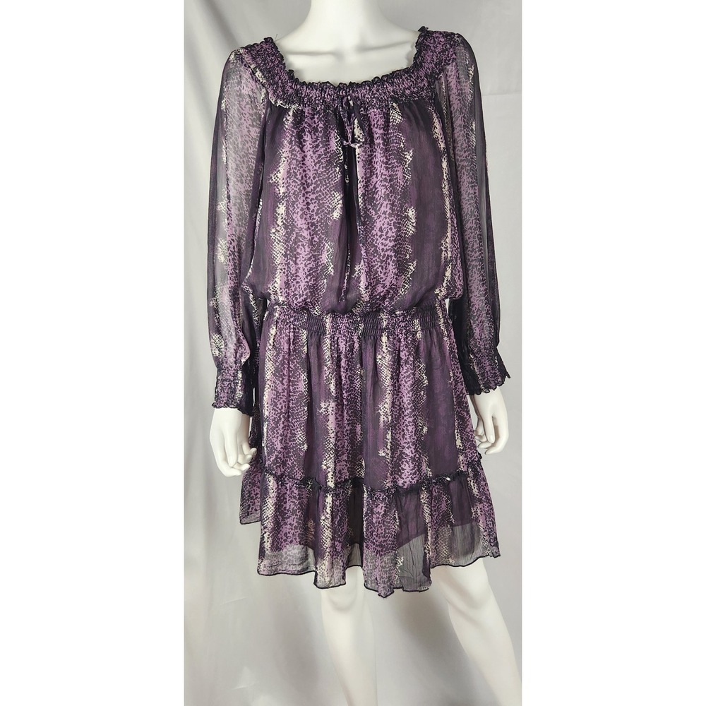 Xhilaration Purple Chiffon Smock‑Waist Blouson Dress XXL